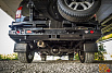 Бампер РИФ задний силовой УАЗ Патриот 2015+ с квадратом под фаркоп и 2-мя калитками стандарт
