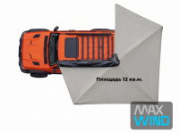 Автомобильная веерная безопорная маркиза MAXWIND 401 (левая) с боковыми стенками