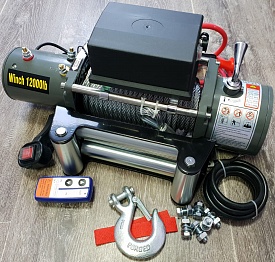 Лебёдка электрическая 12V Electric Winch SC12 OR 12000 lbs 5443 кг (стальн. трос 18 м)