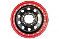 Диск усиленный УАЗ стальной черный 5x139,7 8xR15 d110 ET-19 с бедлоком (красный)