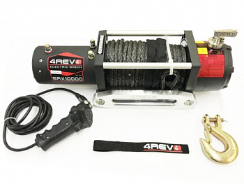 Лебедка автомобильная 4REVO SRX 9500 12В (узкий барабан) синтетический трос