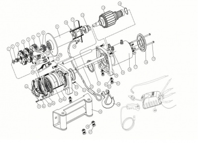 Лебедка EW-11000 OFF-ROAD Improved 12В