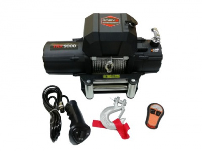 Лебедка автомобильная 4REVO TRX-9000 12V с узким барабаном (стальной трос)
