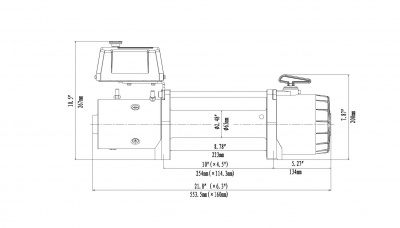 Лебёдка электрическая 12V Runva EWV9500S 4350 кг (стальной трос)