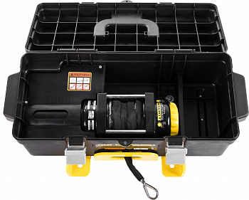 Лебедка переносная в коробке Winch2G 4000 электрическая 12В  с синтетическим тросом