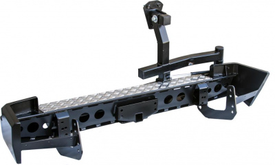 Бампер задний с квадратом под фаркоп и калиткой для Ssang Yong Korando (TAGAZ Tager) РИФ