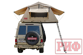 Палатка на крышу автомобиля РИФ Soft RT01-140, тент песочный, 280 гр., 140х120х30 см.