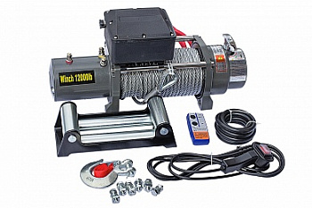 Лебёдка электрическая 12V Electric Winch 12000 lbs 5443 кг (влагозащищенная)