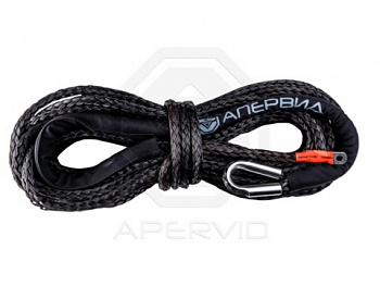 Трос синтетический "APERVID" PROFI BLACK с коушем 11мм х 26м
