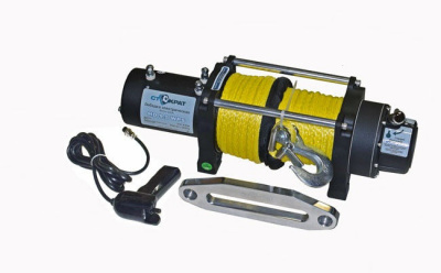 Лебедка электрическая автомобильная СТОКРАТ HD 9.5 WP, 12V, 6.0 л.с. с синтетическим тросом.