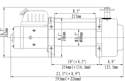 Лебёдка электрическая (индустр.) 24V Runva EWN15000USR24V 6800 кг синтетический трос