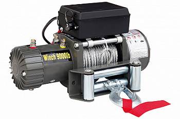 Лебёдка электрическая 12V CM9000 (короткий барабан)