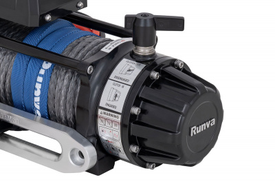 Лебёдка автомобильная электрическая 12V Runva EWB9500SSR 4350 кг влагозащищенная, синтетический трос