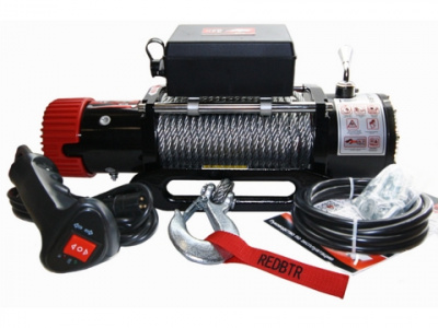 Лебёдка электрическая redBTR серия "HUNTER" 9,5 (12v) с чугунным клюзом