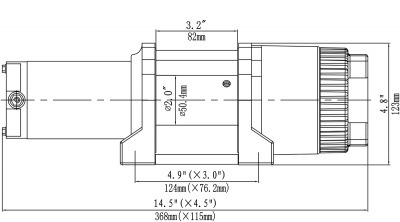 Лебёдка электрическая 12V Runva EWT3500A 1588 кг