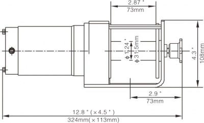 Лебёдка электрическая 12V Runva EWX3000A 1361 кг