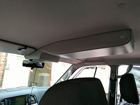 Консоль потолочная для установки р/c УАЗ Патриот 2019, без выреза под р/с, без кармана, серая (ЭК)