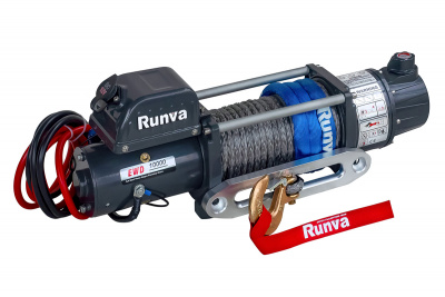 Лебёдка электрическая двухскоростная 12V Runva EWD10000USR 4500 кг (синтетический трос)