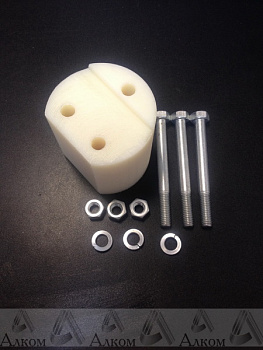 Проставка привода рычагов РК УАЗ-452  100 мм капролон с крепежом