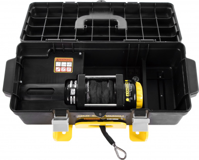 Лебедка переносная в коробке Winch2G 4000 электрическая 12В  с синтетическим тросом