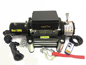 Лебёдка автомобильная электрическая Troffix TX12000 (5433кг) (12V). Стальной трос