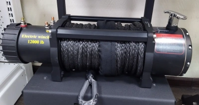 Лебедка Electric Winch 12V 12000 lbs 5443 кг, синтетический трос 10 мм/24 м