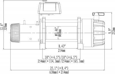 Лебёдка автомобильная электрическая 12V Runva EWB20000SSR влагозащищенная, синтетический трос
