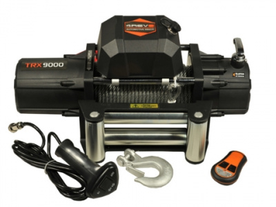 Лебедка автомобильная 4REVO TRX-9000 12V (стальной трос)