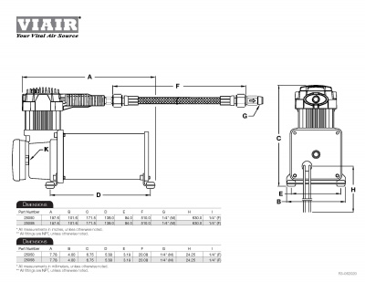 Компрессор стационарный 12V VIAIR 250C IG