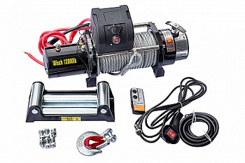 Лебёдка электрическая 12V Electric Winch SNC12 OX 12000 lbs 5443 кг