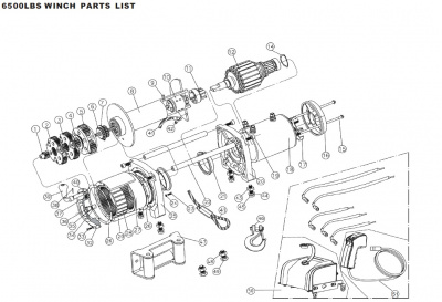Лебедка EW-6500 OFF-ROAD Improved 12В.
