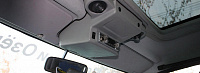 Потолочная консоль для установки р/c УАЗ Патриот с штатным люком, вырез под р/c 140х40 мм, серая