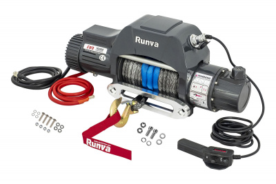 Лебёдка электрическая двухскоростная 12V Runva EWD10000SR 4500 кг (синтетический трос)