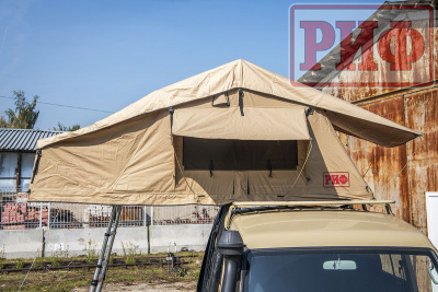 Палатка на крышу автомобиля РИФ Soft RT02-140, тент песочный, 140х240х115 см