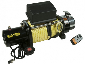 Лебёдка автомобильная электрическая SC12 OWX 12000 LBS (12V) с синтетическим тросом