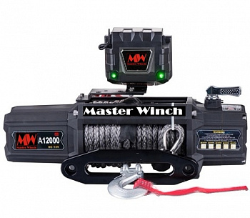 Лебедка MASTER WINCH A-серии 12000 12v (тяговое усилие до 5443 кг) с синтетическим тросом