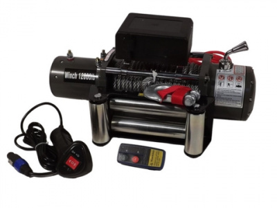 Лебёдка электрическая 12V Electric Winch 12000 lbs 5443 кг (влагозащищенная)
